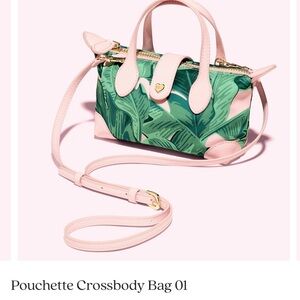 BNWT STONEY CLOVER LANE POUCHETTE CROSSBODY 01 - Green and Pink Crossbody Bag